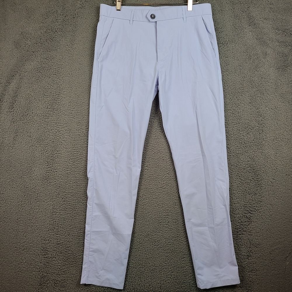Greyson Montauk Golf Pants Mens 33x32 Light Blue Performance Trousers Stretch